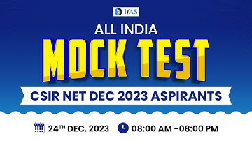 Join All India Mock Test for CSIR NET | Join Dec 24 at 8 AM Onwards