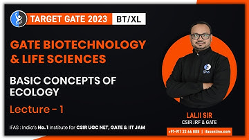 Learn Ecology & The Basic Concepts For GATE Exam 2023  | L-1 | IFAS