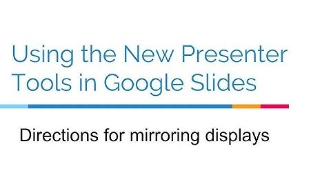 Google Slides Audience Q&A - Mirroring Display