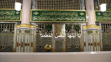 ((يَا أَيَّتُهَا النَّفْسُ الْمُطْمَئِنَّةُ  )) سورة الفجر