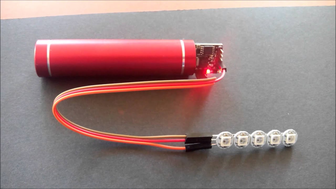 Banggood.com Digispark and WS2812B SMD LED Board - YouTube
