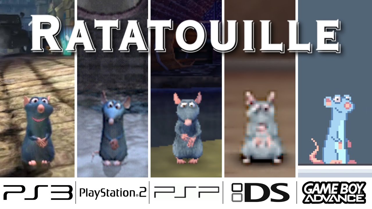 Сравнение всех версий игры «Рататуй»