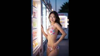 자판기 댄스이 장면 실화야? #stablediffusion #dance #aiart #bikini#model#웃긴