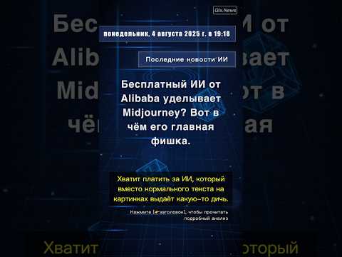 🧐👉 Бесплатный ИИ от Alibaba уделывает Midjourney? Вот в чём его главная фишка. #QixNewsAI