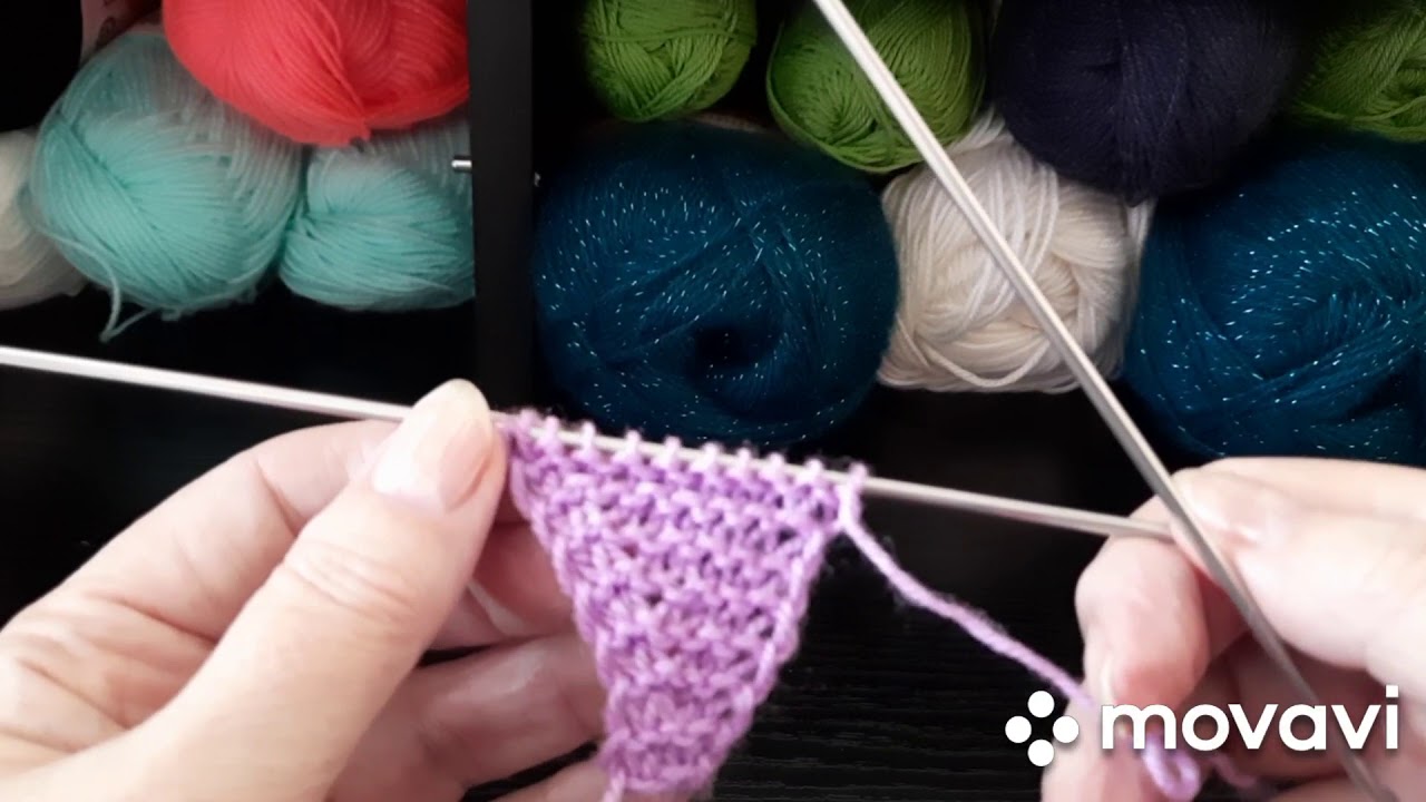 Урок 2. Бактус спицами для начинающих.