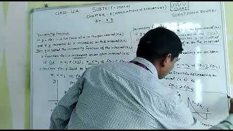 Suraj School Rewari 12th Maths chapter-8(Applications of Derivatives) basic concepts of Ex 8.3
