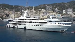Motor Yacht GRACE leaving Monaco (video #2)