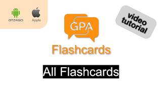 GPA Flashcards App: All Flashcards