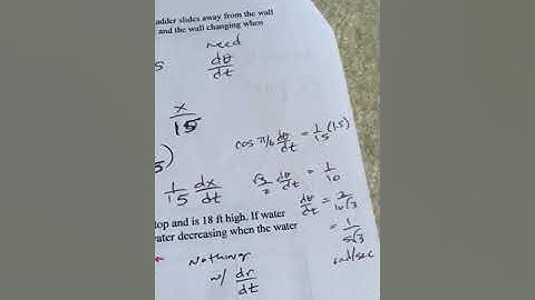 Calculus Related Rates Notes Video #3 Spring 2019