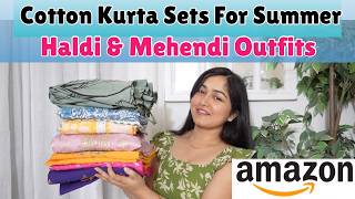 Amazon Partywear Kurta Sets || Cotton Kurta Sets For Summer #amazon #haul