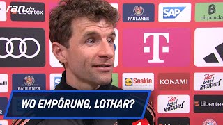 Thumbnail for Müller witzelt nach Bayern-Gala: "Ich dachte, Lothar hatte eine Empörung entdeckt?"
