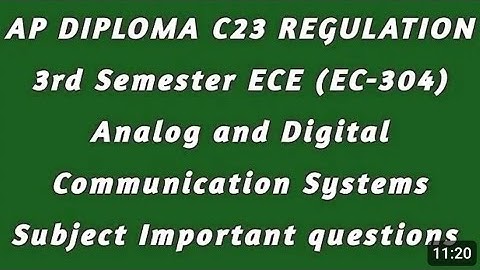 AP DIPLOMA C23 ECE BRANCH ANALOG AND DIGITAL COMMUNICATION SYSTEM SUBJECT IMPORTANT QUESTIONS