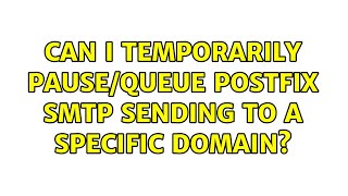 Can I temporarily pause/queue Postfix SMTP sending to a specific domain