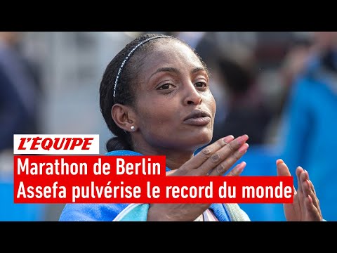 Tigst Assefa crase le record du monde du marathon  Berlin