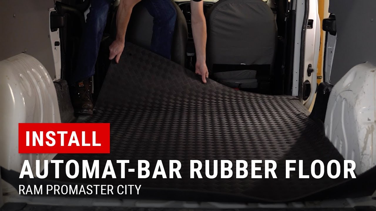 AutoMat-Bar Rubber Floor Mat with Aluminum Sill Set for RAM ProMaster City  - 671-043-7521.U - Upfit Supply