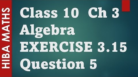 10th maths chapter 3 exercise 3.15 question 5 algebra graph sums tn samacheer hiba maths