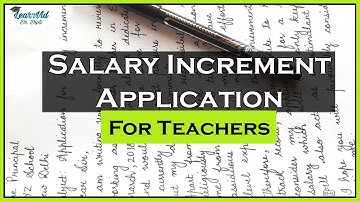 Application for salary increment || For teachers || Salary increment request letter
