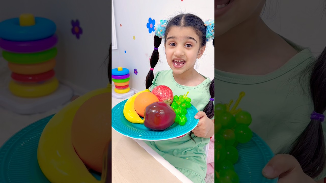 Kids learn to eat healthy ! Learn healthy habits #shorts #kidsvideo #healthyfood
