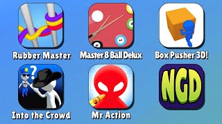 Rubber Maste‪r, Master 8 Ball Delu‪x, Box Pusher 3D‪!, Into the Crow‪d, Mr Actio‪n | New Games Daily screenshot 4