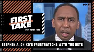 Stephen A. wants Kevin Durant to confront Kyrie Irving about his commitment to the Nets | First Take