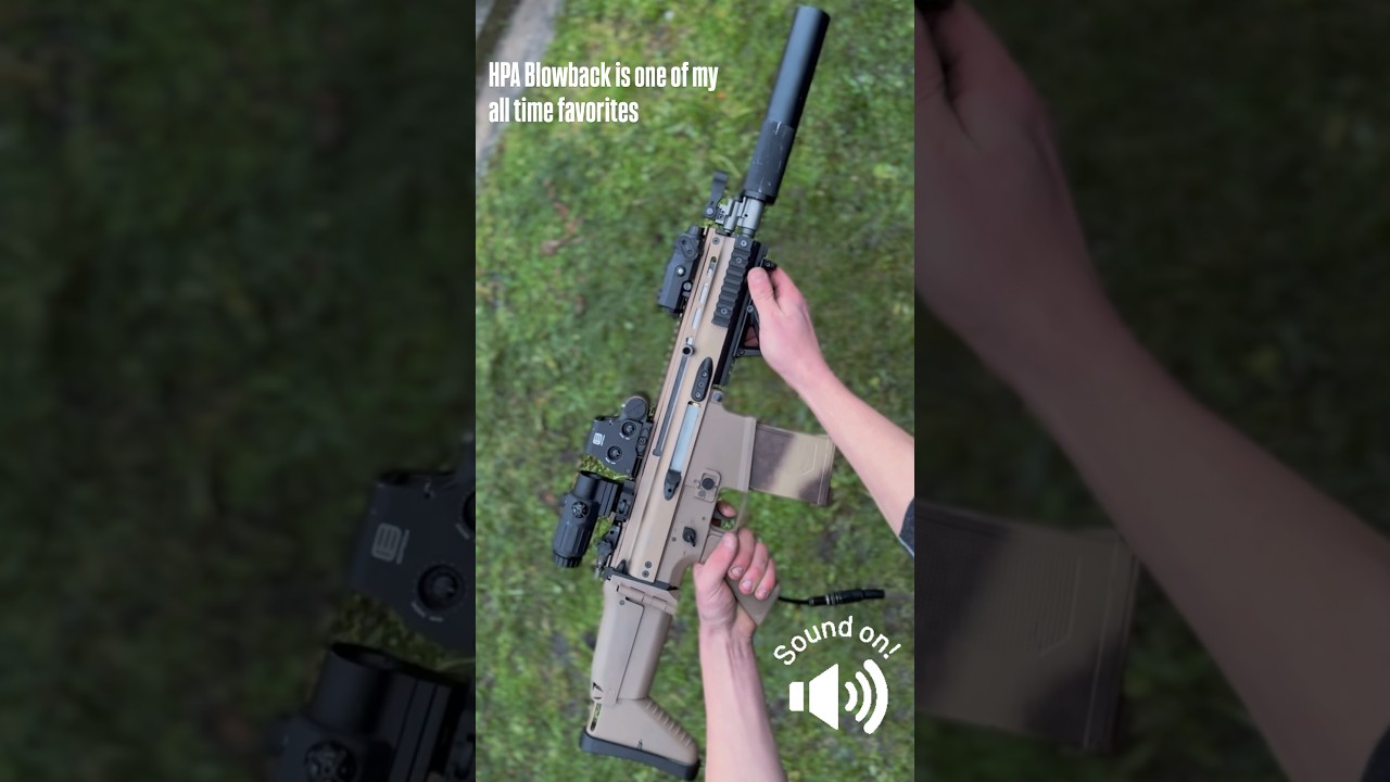 DAYTONA SCAR H. HPA with recoil and AEG magazines. Custom build vy WCAS 