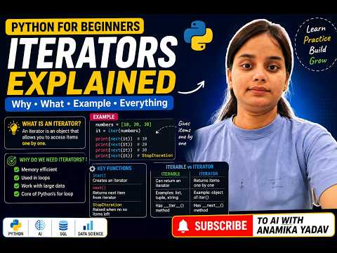 Python Iterators Made Easy | What is Iterator? iter() & next() Explained with Examples