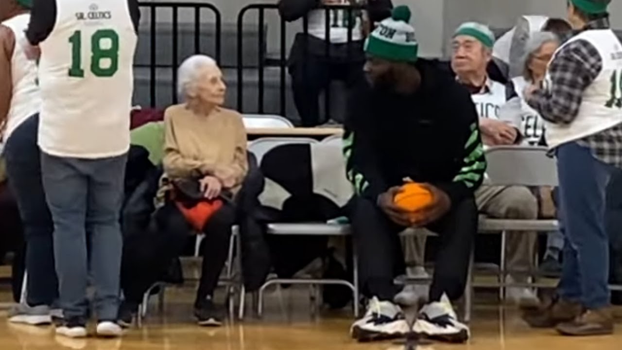 Neemias Queta teaches Boston Celtics fans basketball skills