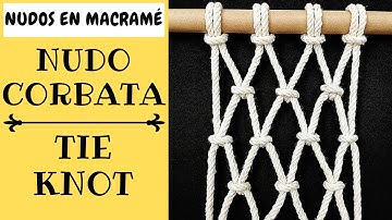 DIY NUDO CORBATA en macrame  (paso a paso) | DIY Macrame Tie Knot Pattern