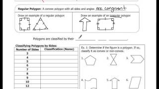 1.6 Notes: Classifying Polygons