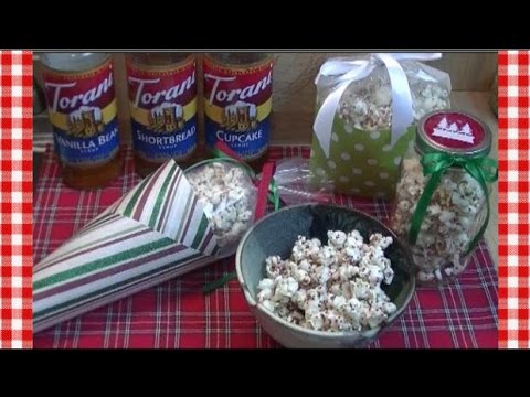 Christmas Cookie Flavored Candied Popcorn ~ Torani Friday!