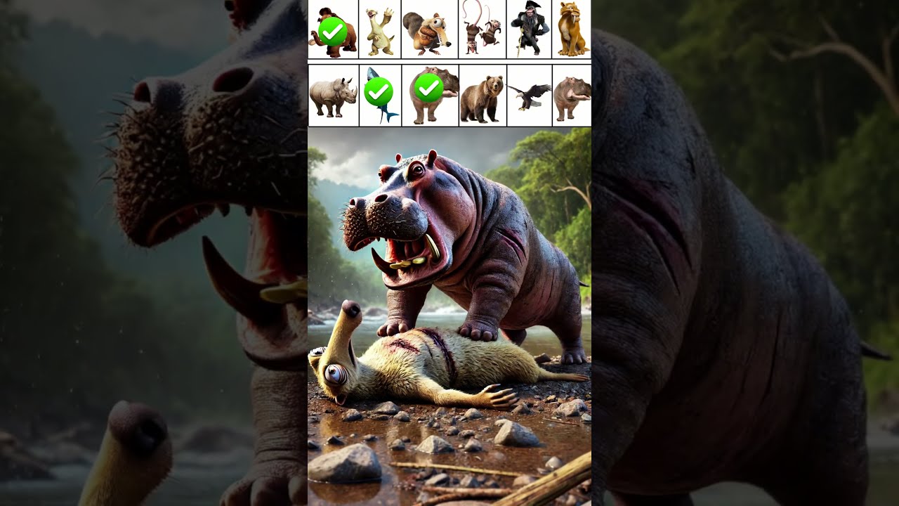 Incredible Animal Showdowns Ice Age Vs Real Animals Who Wins 