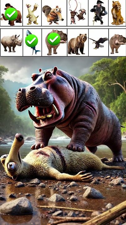 Incredible Animal Showdowns: Ice Age vs Real Animals! Who Wins?