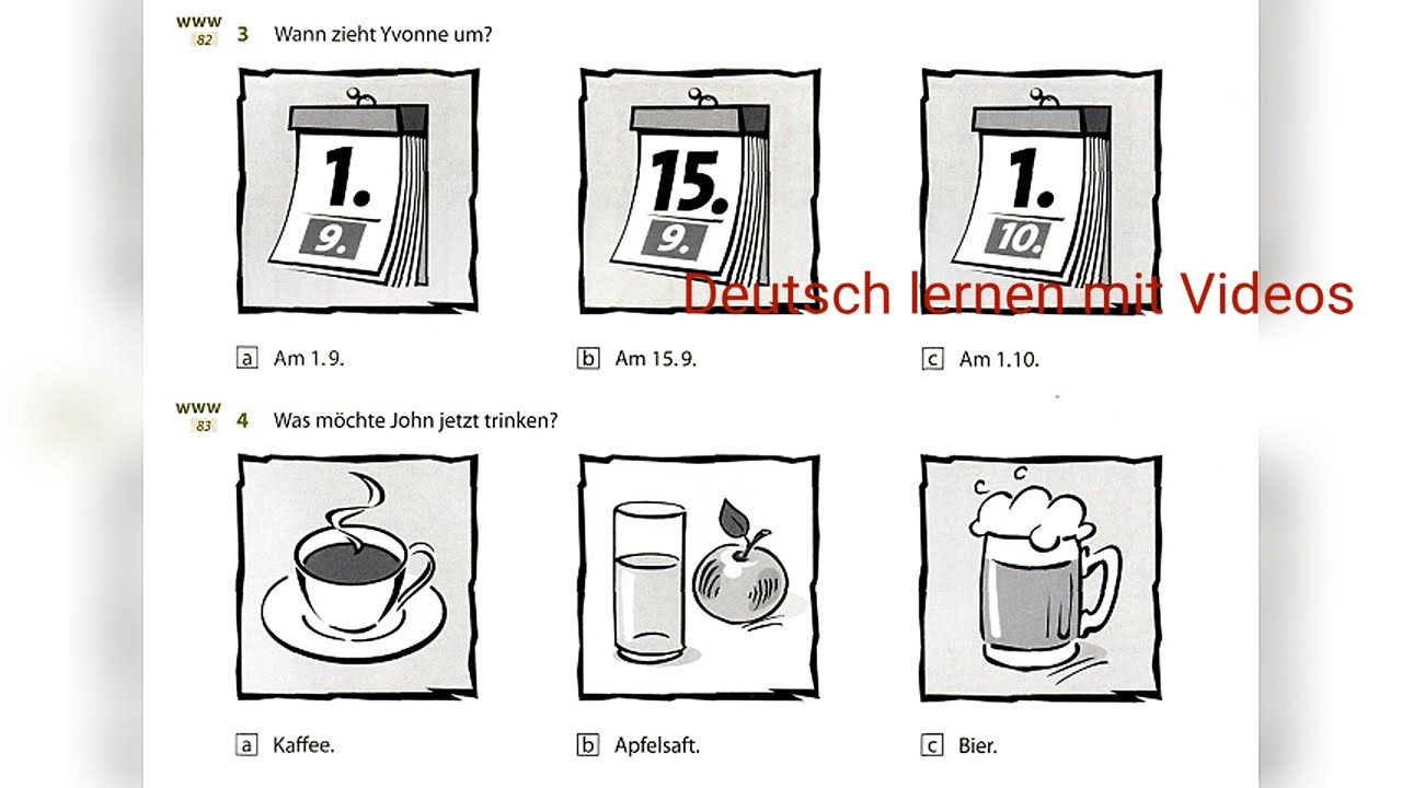 MEZ - Start Deutsch 1/Goethe Zertifikat A1 exam Hören/ Modelltest 1 German A1 listening with answers