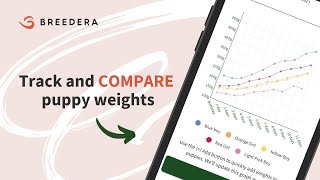 PUPPY WEIGHT tracking, litter growth rate charts in Breedera