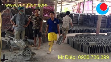 Quá trình sản xuất ngói úp nóc bằng khuôn trên máy chính
