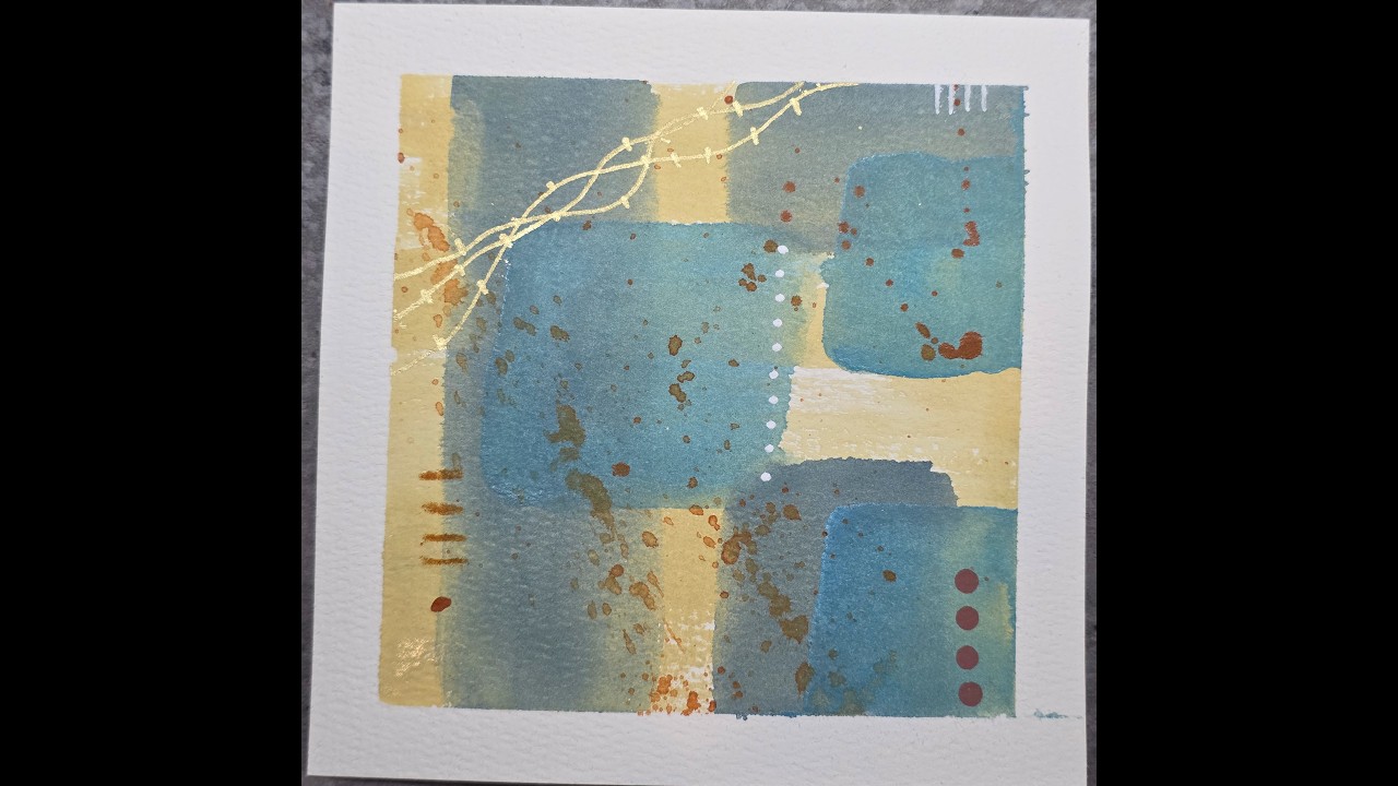 Abstract mixed media watercolor painting -along with me! - YouTube