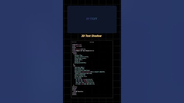 🔥 Modern 3D Text Shadow in HTML & CSS