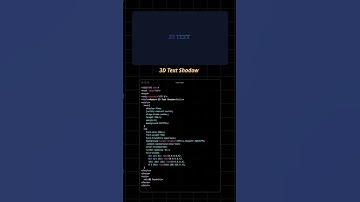 🔥 Modern 3D Text Shadow in HTML & CSS