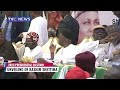 (VIDEO) Tinubu Officially Unveils Kashim Shettima As Running Mate