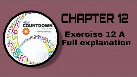 New Countdown Third Edition|Oxford|Class Six|Maths|Chapter 12|Exercise 12A| Q1|Q2|