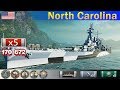 ✔ Бой на Линкоре "North Carolina" VIII уровень США | [ WoWS ] World of WarShips REPLAYS