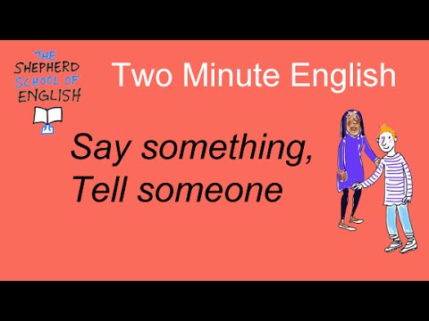 Learn English - the difference between SAY and TELL