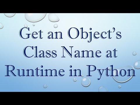 Get an Object’s Class Name at Runtime in Python