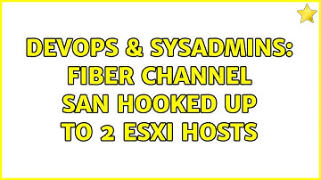 DevOps & SysAdmins: Fiber Channel SAN hooked up to 2 ESXi Hosts (2 Solutions!!)
