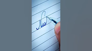 writing a name "Nisha" in cursive #shorts