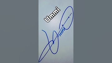 Ummi name signature style #signature #shorts