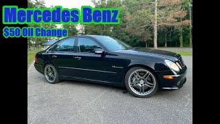 Mercedes Benz E55 AMG W211 $50 Oil Change with OEM Filter: Don't go to the stealership!