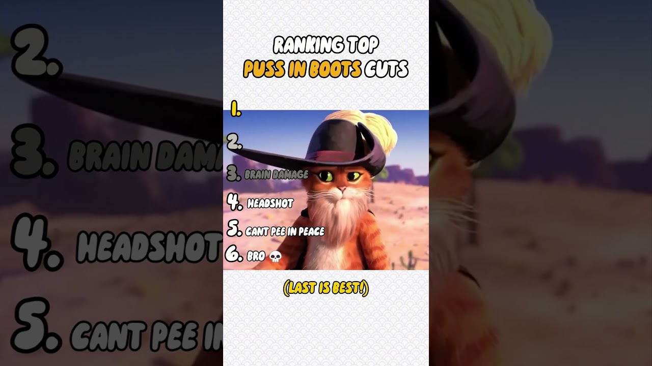 RANKING FUNNIESTS PUSS IN BOOTS CUTS
