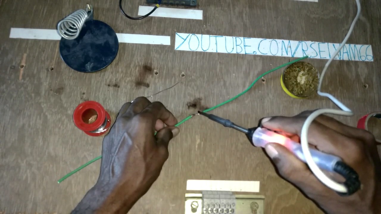 how to joint wire using soldering in tamil2 YouTube