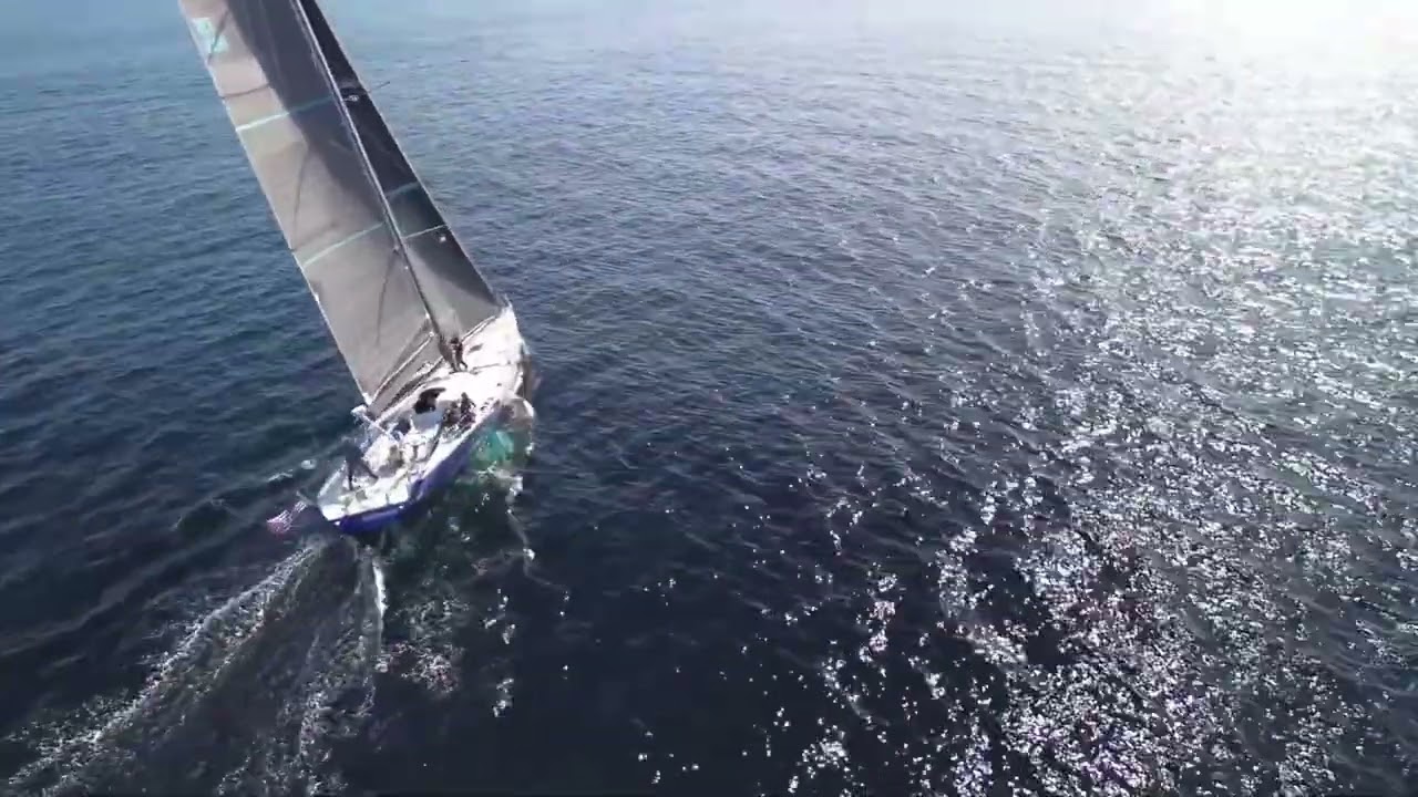 Drone Video of VO60 Showing New Mainsail-3d pura